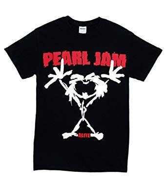 Pearl Jam Logo - Amazon.com: Ri Hong Men's The Pearl Jam Logo Shirts: Clothing