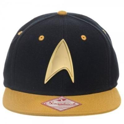 Black Yellow Star Logo - Think Geek Star Trek Gold Badge Logo Black Yellow Cap Hat Snapback