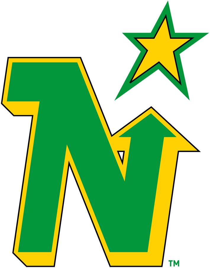 Black Yellow Star Logo - Minnesota North Stars Primary Logo - National Hockey League (NHL ...