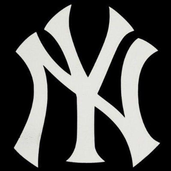 New York Logo - New York Yankees NY Logo 4 Vinyl Decal Widow Sticker for | Etsy