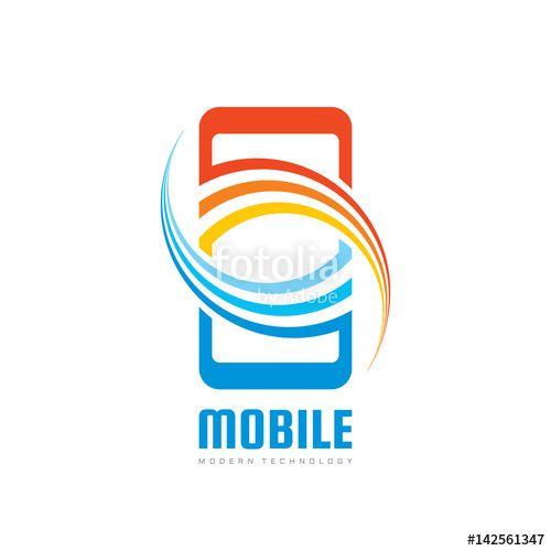 Mobile Logo - Mobile phone vector logo template concept illustration. Smartphone ...