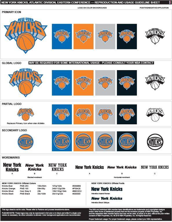 Orange New York Logo - New York Knicks Colors Hex, RGB, and CMYK - Team Color Codes