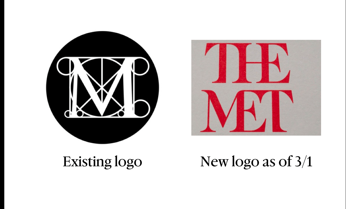 The Met Logo - The new MET logo: not a very promising exhibit so far | García Media