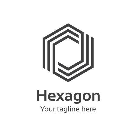 Black and White Hexagon Logo - Hexagon Logo Template! Buy logo for $10! Buy Logo!