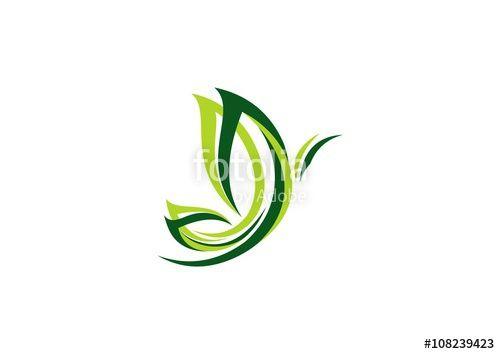 Green Butterfly Logo - butterfly logo, abstract green butterfly symbol icon vector design ...