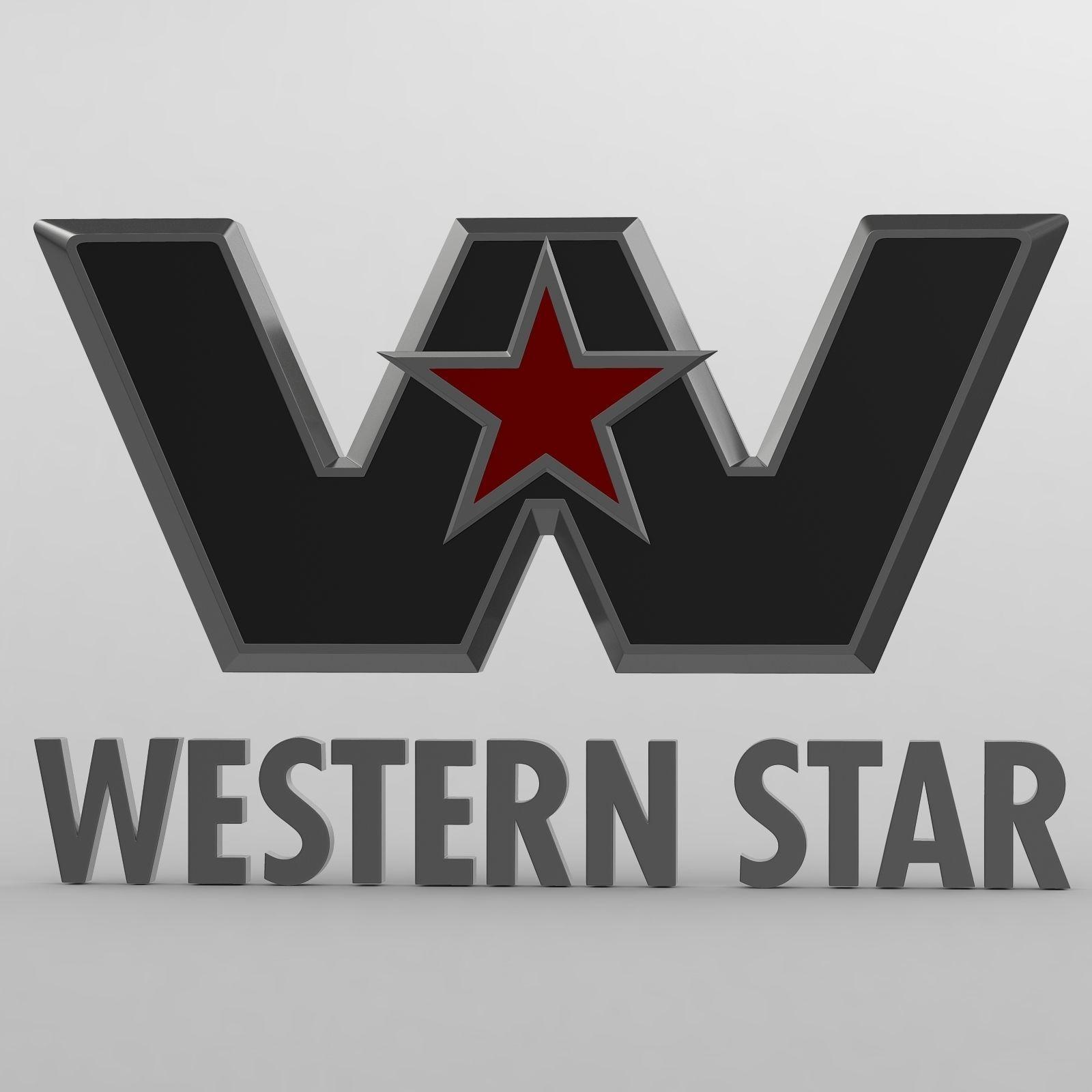 Wetern Star Logo - 3D western star logo of | CGTrader