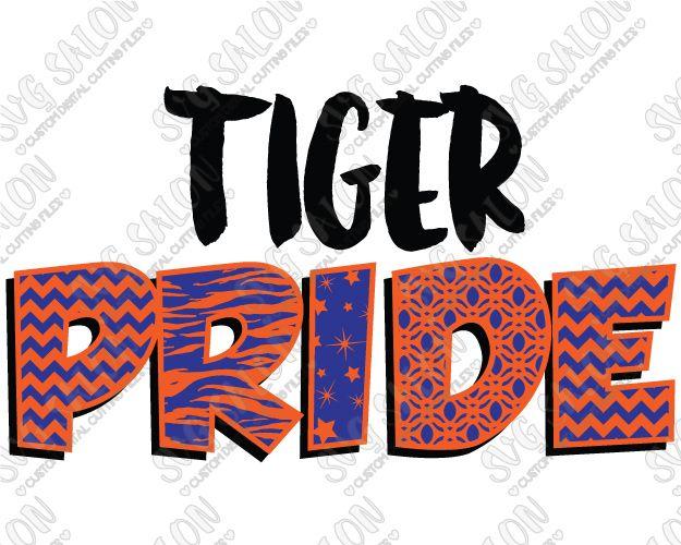 Pride Sports Logo - Tiger Pride Sports Team Fan Custom DIY Iron On Vinyl Cutting File in ...
