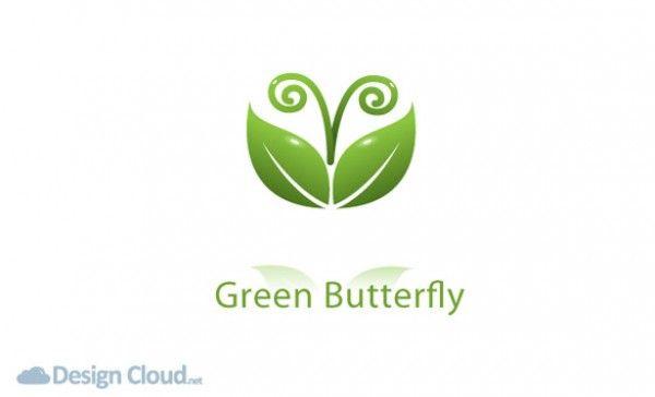 Green Butterfly Logo - Green Butterfly Leaf Vector Logo - WeLoveSoLo