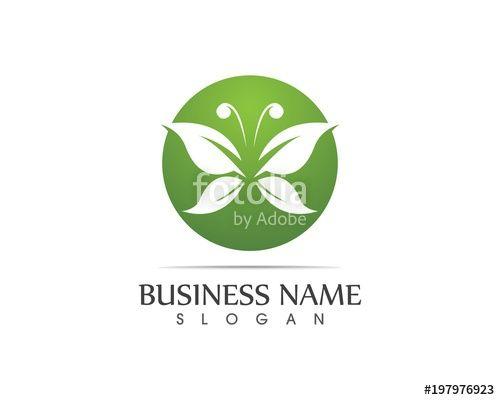 Green Butterfly Logo - Green Butterfly Logo Design Vector Stock Image And Royalty Free