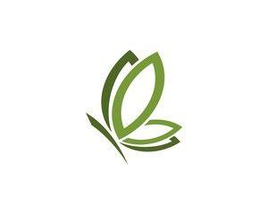 Green Butterfly Logo - Clean Photo, Royalty Free Image, Graphics, Vectors & Videos