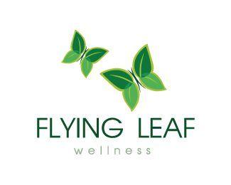 Elegant Green Leaf Logo - Flying Leaf Logo design - Green-butterfly-LeafLogo,<br />This ...