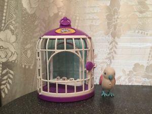 Purple White Bird Logo - Little Live Pets Tweet Talking Bird Purple & White Cage With White ...