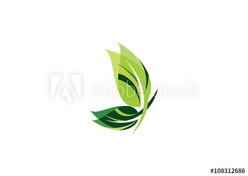 Green Butterfly Logo - butterfly logo, beauty green butterfly symbol icon design vector ...