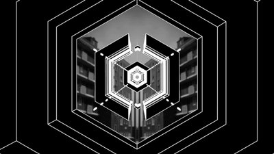 Black and White Hexagon Logo - 3D trippy tech GIF on GIFER