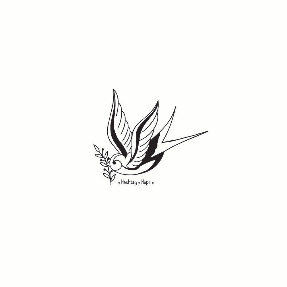 Purple White Bird Logo - The Bird Shirt / Hashtag Hope