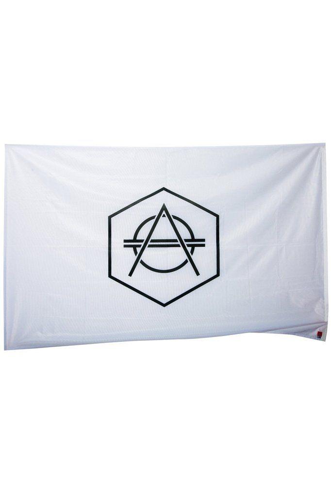 Black and White Hexagon Logo - Official Don Diablo Flag white with black logo