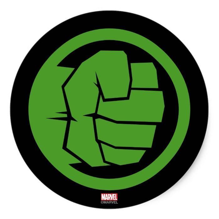 Hulk Logo - Incredible Hulk Logo Classic Round Sticker Fan Art