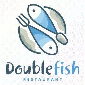 Fish Restaurant Logo - Double Fish Restaurant logo. Food and Drink Logos. Logo restaurant