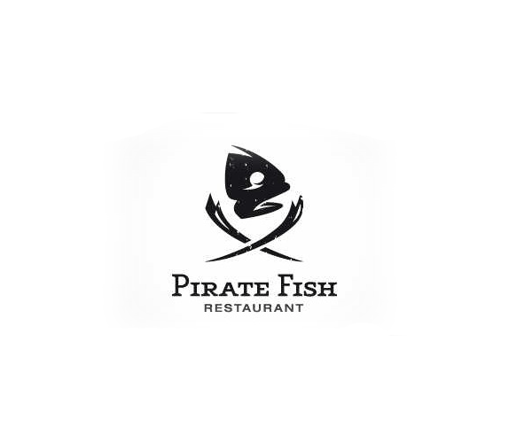 Fish Restaurant Logo - Pirate Fish Restaurant Logo Design. Advertising Graphic Design