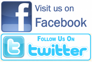 Visit Us On Facebook Logo - Twitter and Facebook. Health for Kids