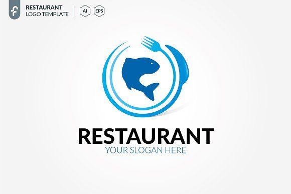 Fish Restaurant Logo - Fish Restaurant Logo Logo Templates Creative Market