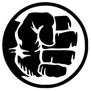 Hulk Logo - Hulk fist Decal Vinyl Sticker Car Window Wall Logo avengers punch ...