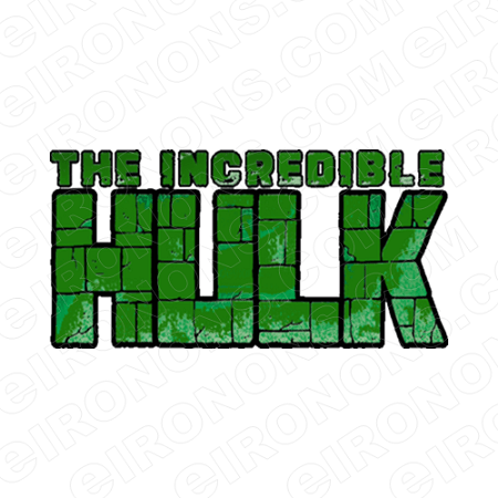 Hulk Logo - THE INCREDIBLE HULK LOGO COMIC T-SHIRT IRON-ON TRANSFER DECAL #CTIH1 ...