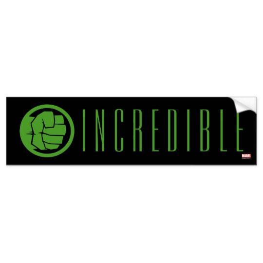 Hulk Logo - Incredible Hulk Logo Bumper Sticker | Zazzle.com