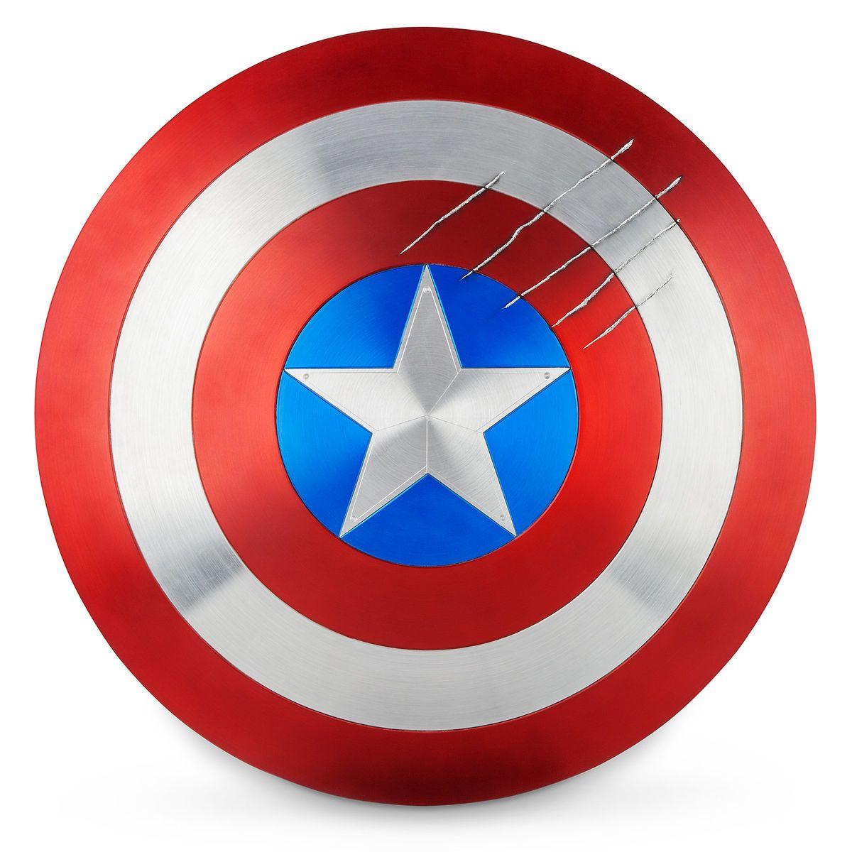 Captain America Logo - Captain America Shield with Black Panther Claw Marks - Marvel ...