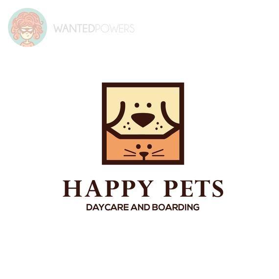 Pets Logo - Dog Cat Happy Pets Logo Custom Pre Made Logo Design Pet