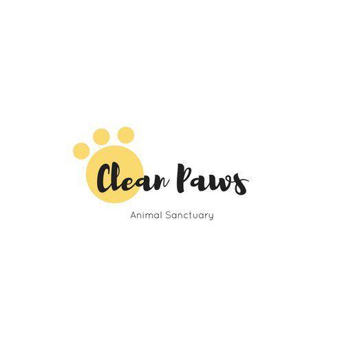 Yellow Paw Logo - Yellow Paw Animal & Pets Logo - Templates by Canva