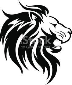 Easy to Draw Black and White Vector Logo - Simple Lion Drawing - Bing Images … | Holidays | Pinte…