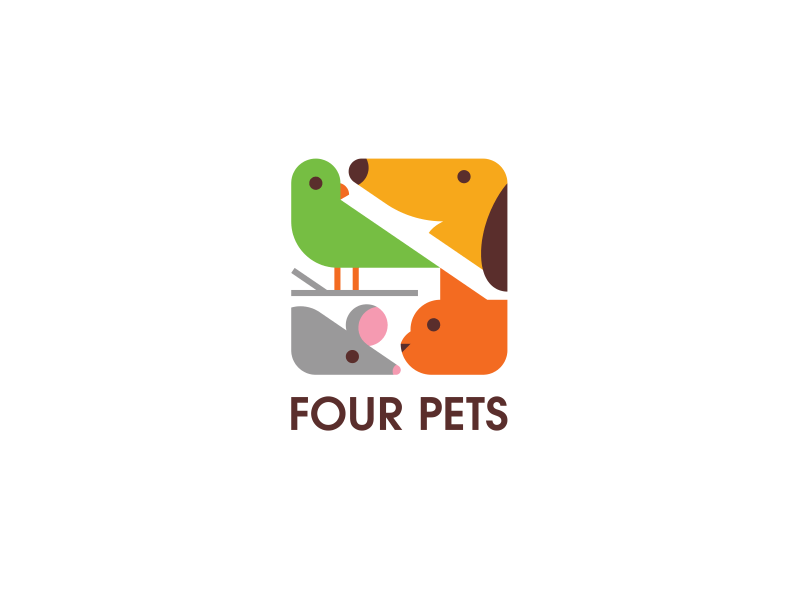 Pets Logo - Four Pets by Nikita Lebedev | Dribbble | Dribbble