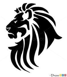 Easy to Draw Black and White Vector Logo - Simple Lion Drawing - Bing Images … | Holidays | Pinte…