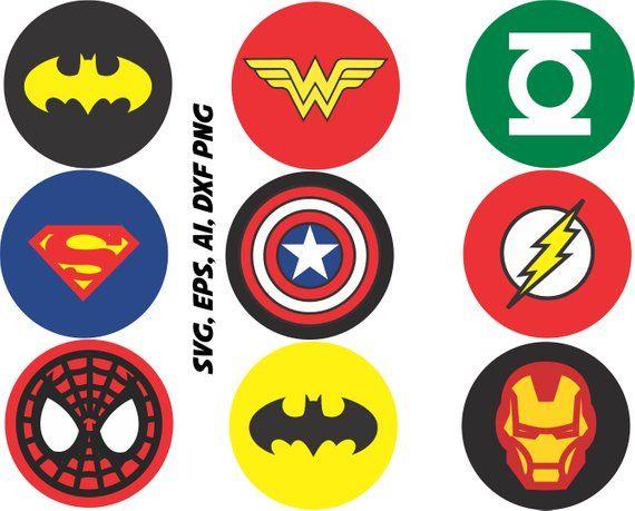 Captain America Logo - Superhero logos SVG Captain america ironman batman etc in | Etsy