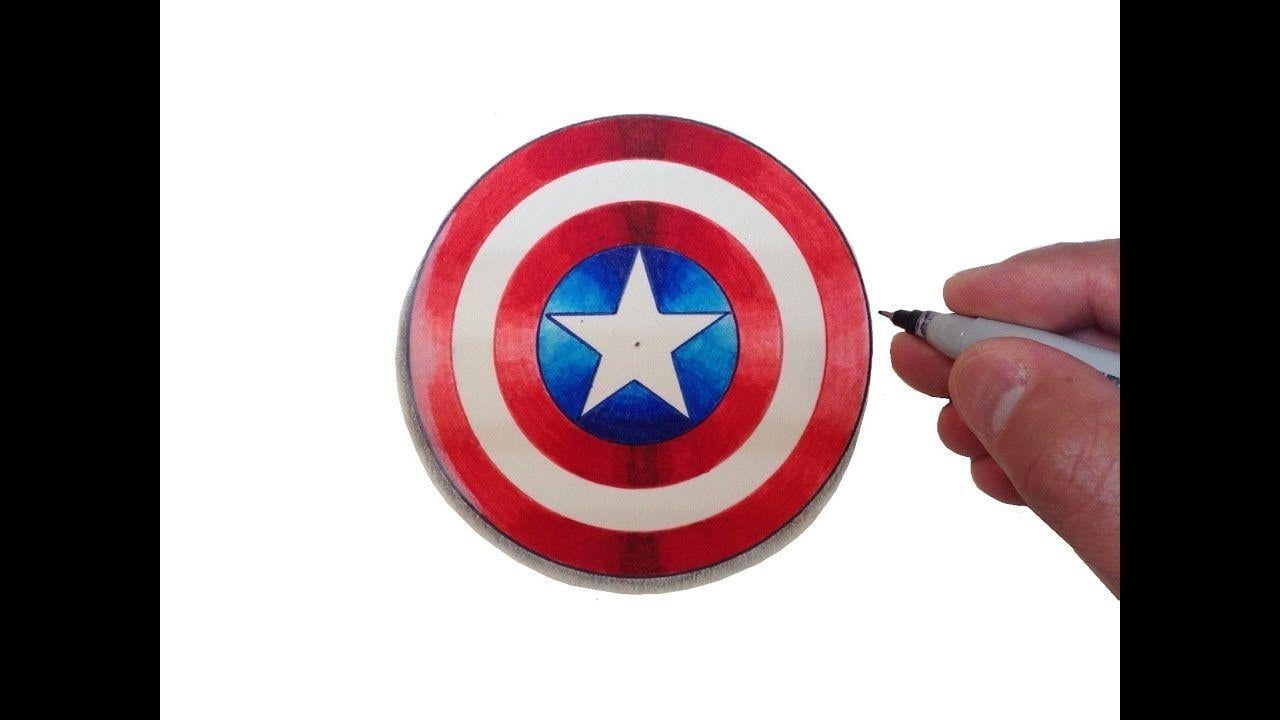 Captain America Logo - How to Draw the Captain America Logo Shield - YouTube