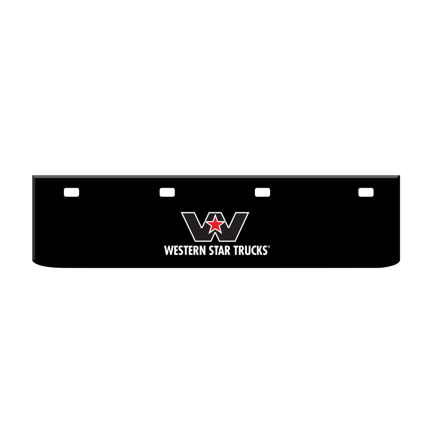Western Star Logo - Mudflap Black 6X24 With Western Star Logo 462014006 - Western Star