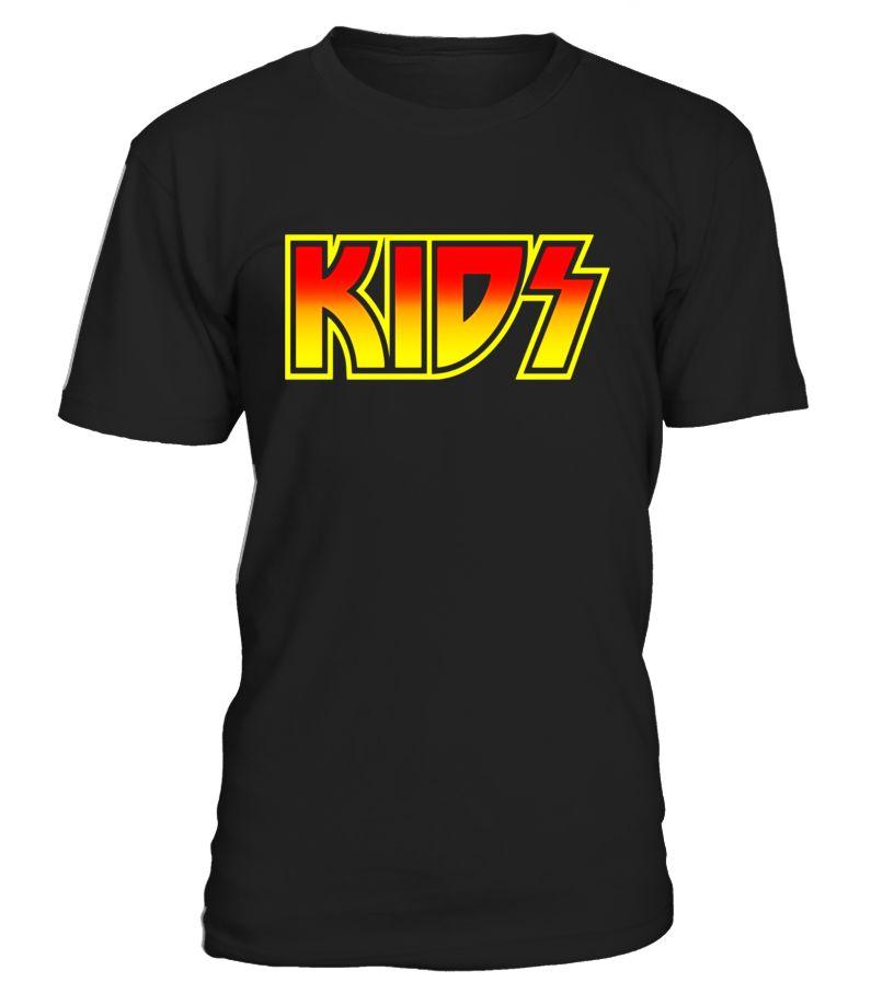 Original Kiss Logo - 80s Rock Star Band Vintage Cool Kiss Logo Style Kids T Shirt