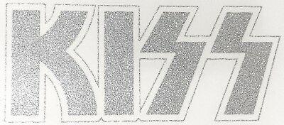Original Kiss Logo - ORIGINAL VINTAGE 1977 Kiss Logo Iron On Transfer Silver Full Glitter ...