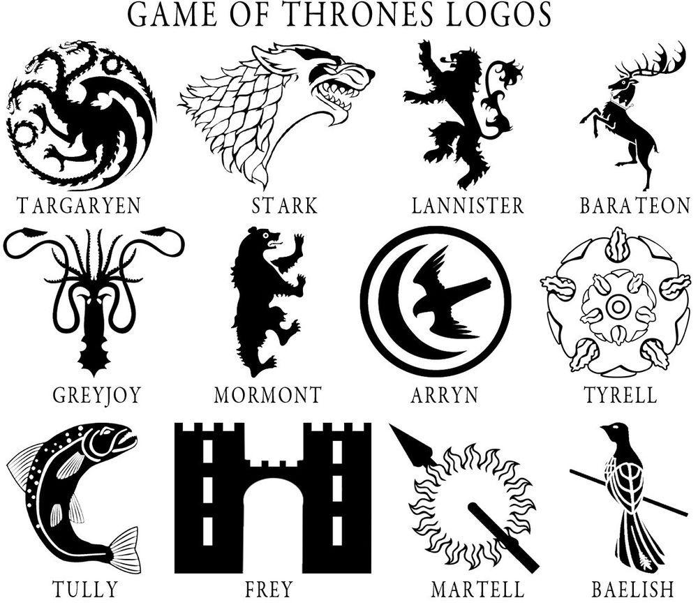 Game of Thrones Black and White Logo - Game of Thrones Vinyl Decal Sticker Car Window Targaryen Greyjoy ...