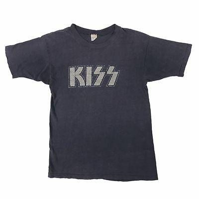 Original Kiss Logo - VINTAGE KISS LOGO T Shirt Original Mid '70s Spruce Glitter Print