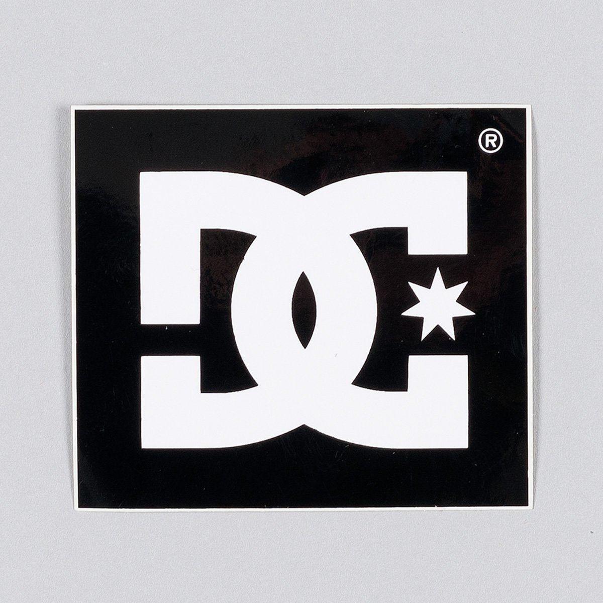 Black and White DC Logo - DC Star Logo Sticker 60mm x 55mm - rollersnakes.co.uk – Rollersnakes