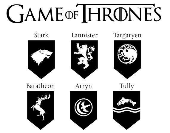 Game of Thrones Black and White Logo - Game of Thrones dxf svg eps png file for use with your Silhouette ...