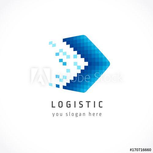 Network Company Logo - Logistic arrow company logo. Delivery service vector icon. Web