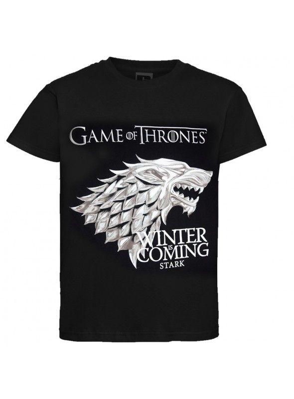 Game of Thrones Black and White Logo - T-shirt Woman Logo Stark - Game of Thrones - Reino de Juguetes