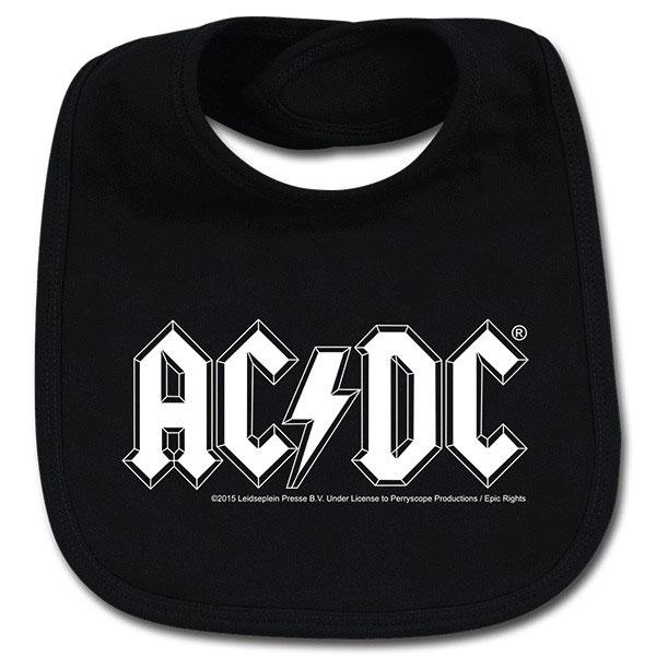 Black and White DC Logo - AC/DC Baby Bib - Logo – KidVicious.co.uk