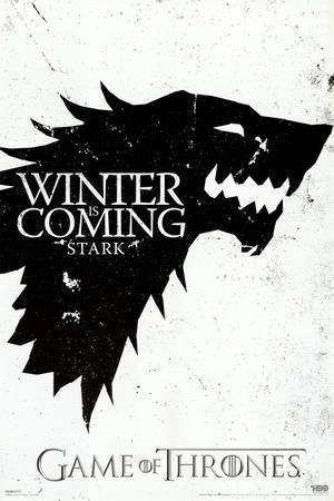 Game of Thrones Black and White Logo - Game of Thrones - Winter is Coming - House Stark Print at AllPosters.com