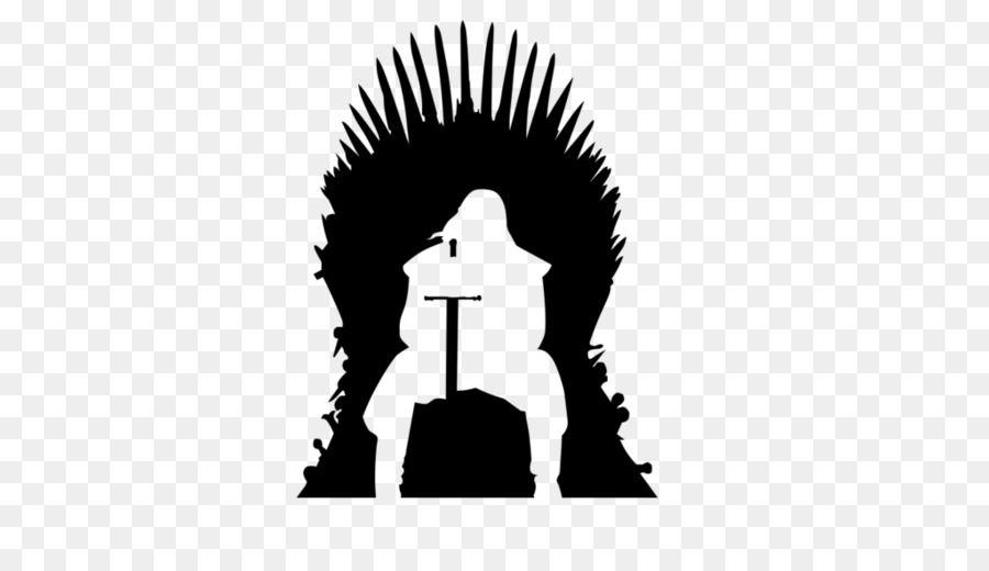 Game of Thrones Black and White Logo - Game of Thrones Silhouette Iron Throne Eddard Stark - throne png ...