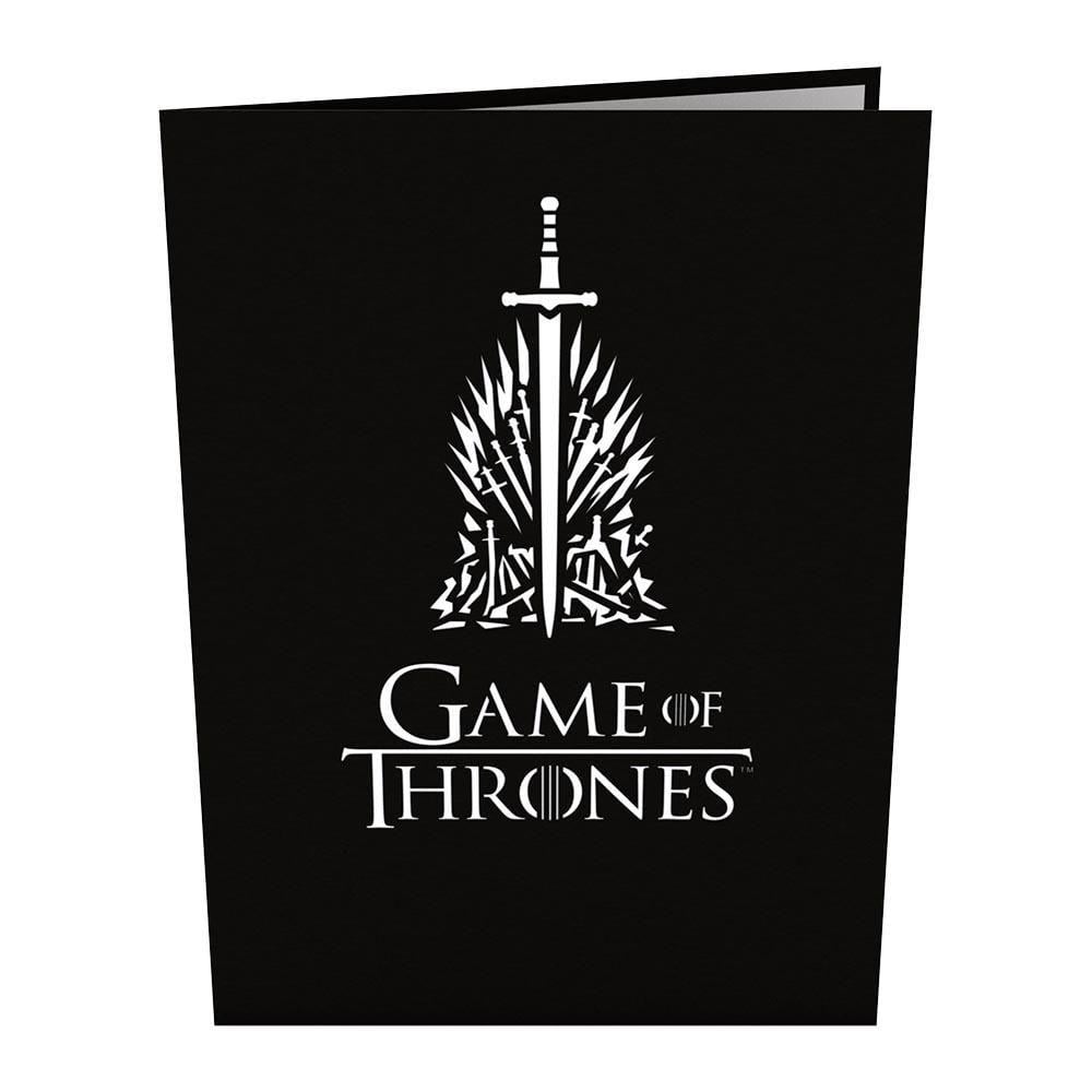 Game of Thrones Black and White Logo - Game of Thrones The Iron Throne Pop up Card - Lovepop