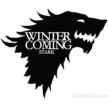 Game of Thrones Black and White Logo - Amazon.com: Game of Thrones House Stark Wolf Vinyl Sticker Decal HBO ...